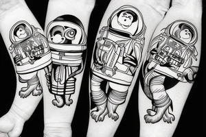 monkey astronaut tattoo idea