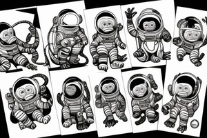 monkey astronaut tattoo idea