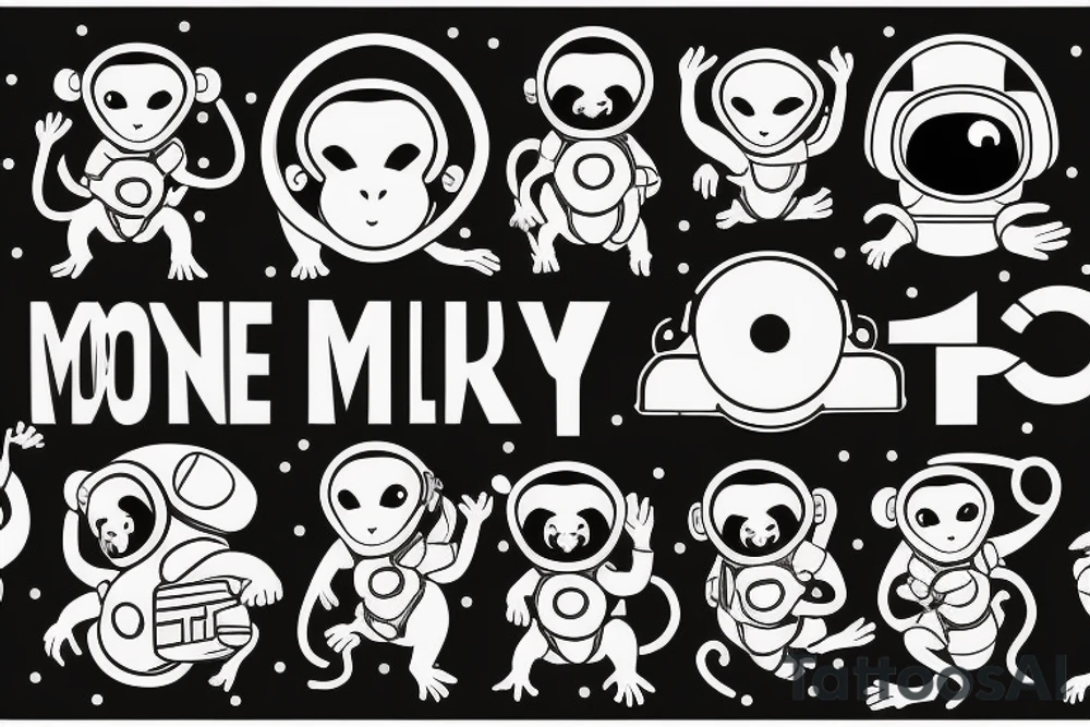 monkey astronaut tattoo idea