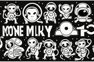 monkey astronaut tattoo idea