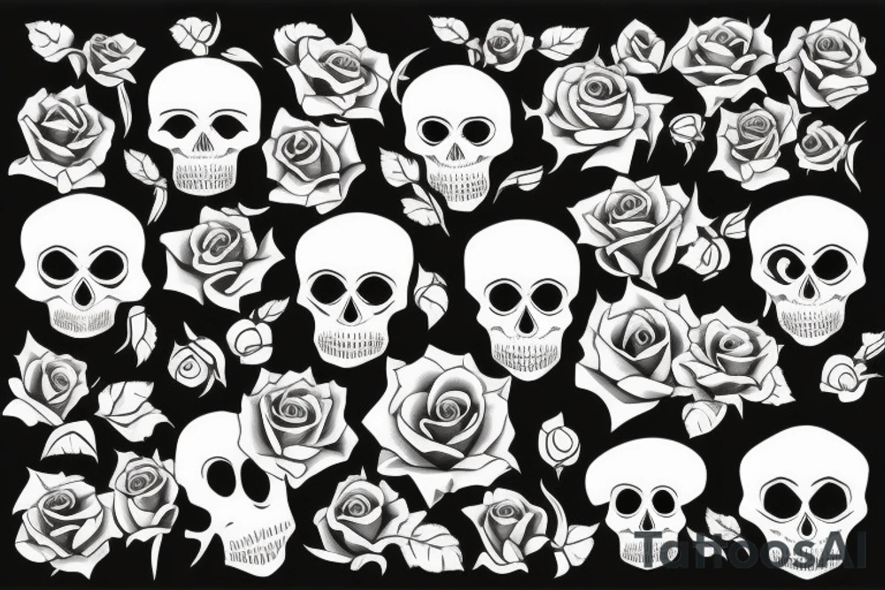 roses/skulls/smoke tattoo idea