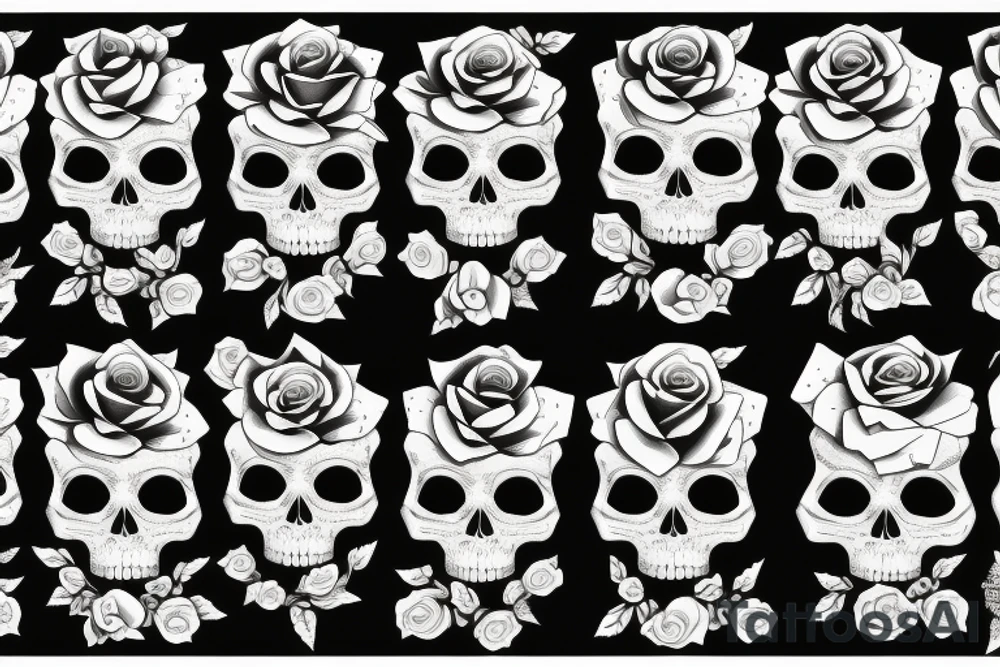 roses/skulls/smoke tattoo idea