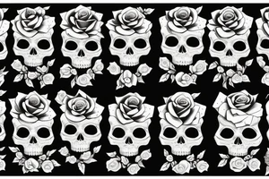 roses/skulls/smoke tattoo idea