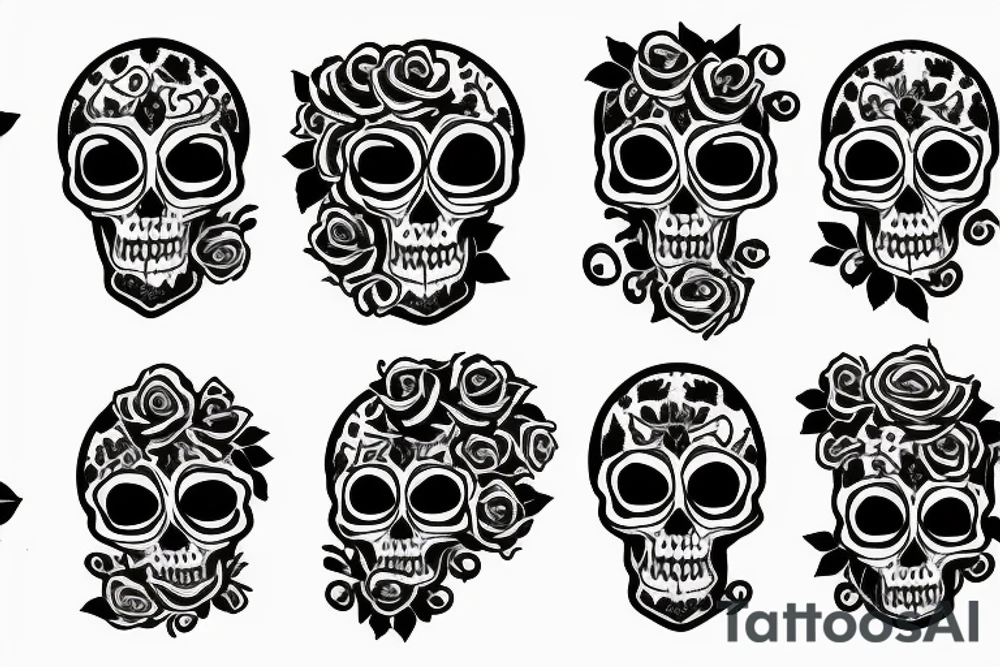 roses/skulls/smoke swirls tattoo idea
