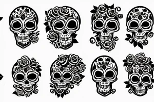 roses/skulls/smoke swirls tattoo idea