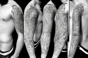 black guy wearing white hood and robe tattoo idea
