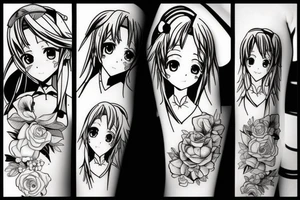 A pretty anime girl tattoo idea