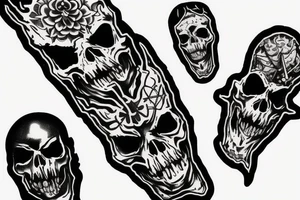An alien skull tattoo idea