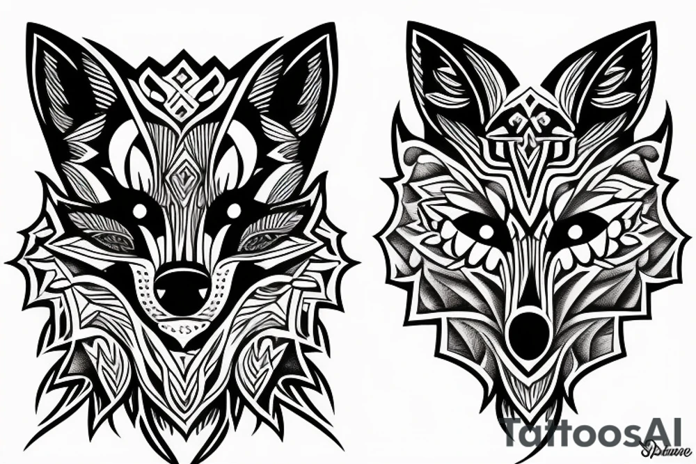 Fox for the shoulder tattoo idea