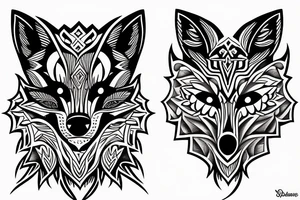 Fox for the shoulder tattoo idea