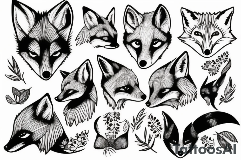 Fox for the shoulder tattoo idea