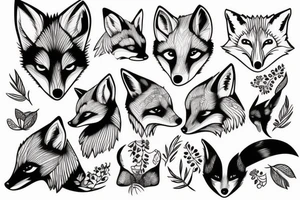 Fox for the shoulder tattoo idea