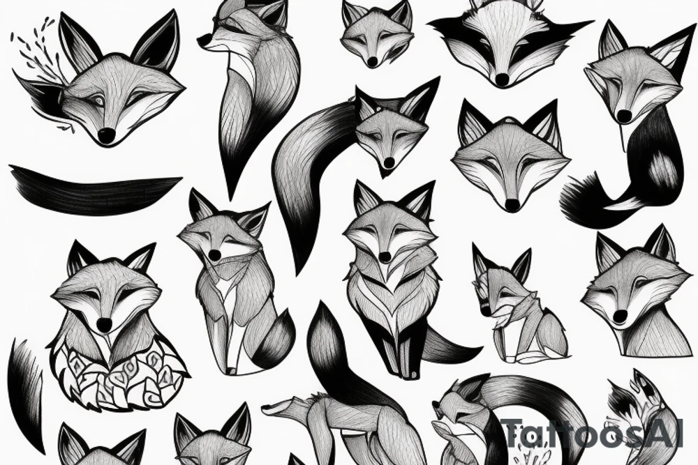 Fox for arm tattoo idea