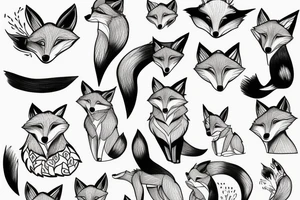 Fox for arm tattoo idea