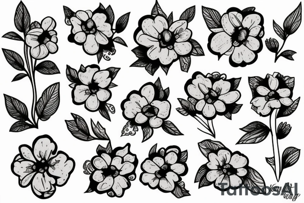 Forget me not flowers tattoo idea