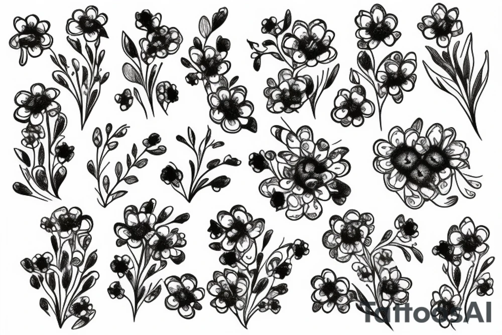 Forget me not flowers tattoo idea