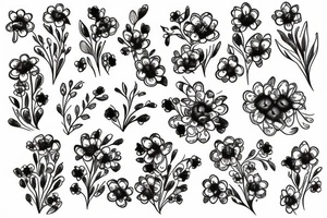 Forget me not flowers tattoo idea