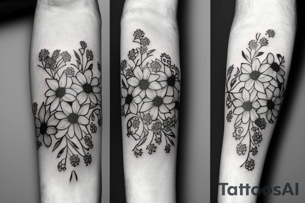Forget me not flowers tattoo idea