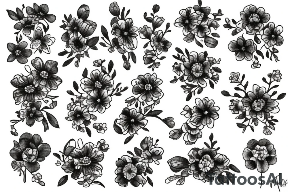 Forget me not flowers tattoo idea