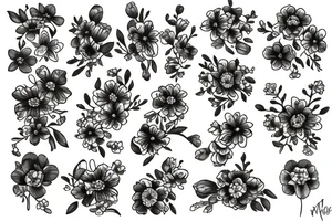 Forget me not flowers tattoo idea