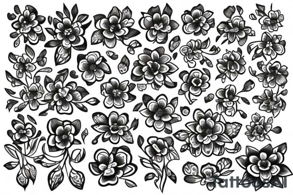 Forget me not flowers tattoo idea