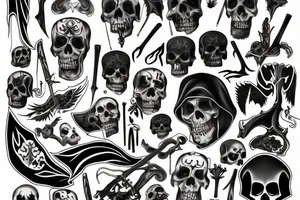 Grim Reaper with 7 tattoo idea