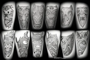 Scandinavian bull tattoo idea