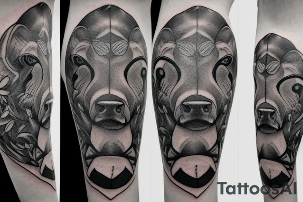 Scandinavian bull tattoo idea