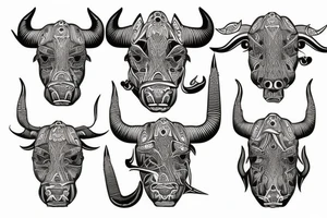 Scandinavian bull tattoo idea