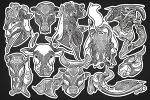 Scandinavian bull tattoo idea