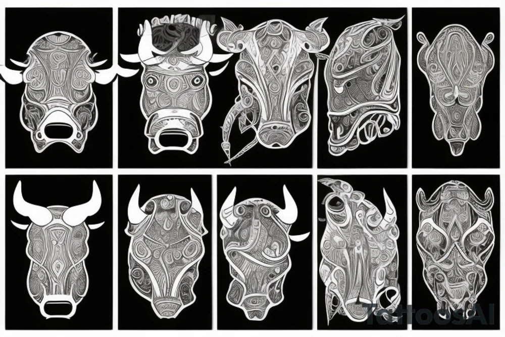Scandinavian bull tattoo idea