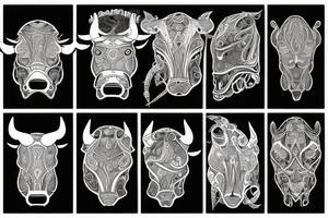 Scandinavian bull tattoo idea