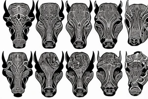 Scandinavian bull tattoo idea