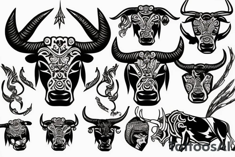 Bull warrior tattoo idea