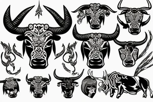 Bull warrior tattoo idea