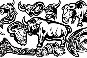 Bull warrior tattoo idea