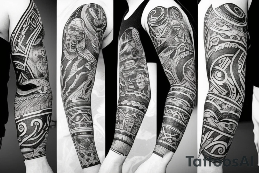 Bull Scandinavian warrior tattoo idea
