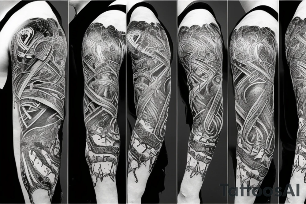Bull Scandinavian warrior tattoo idea