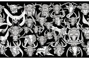Bull Scandinavian warrior tattoo idea