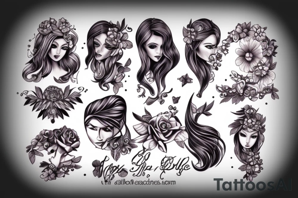 Girl tattoo idea