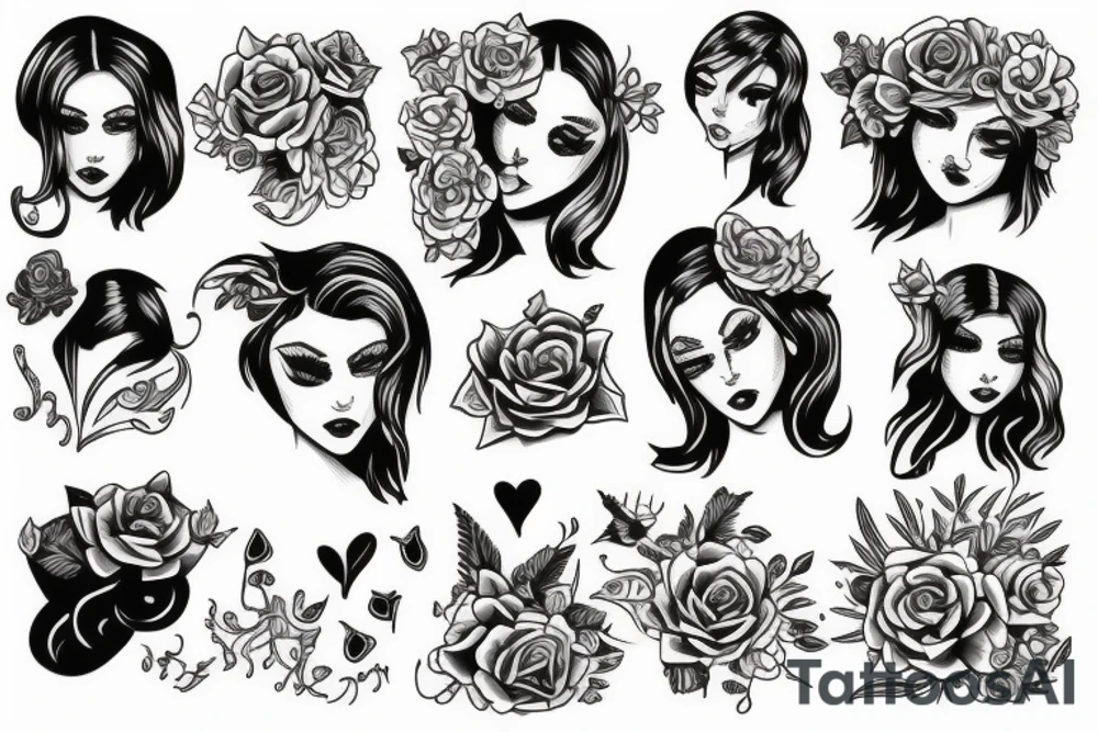 Girl tattoo idea
