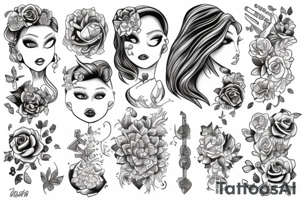 Girl tattoo idea
