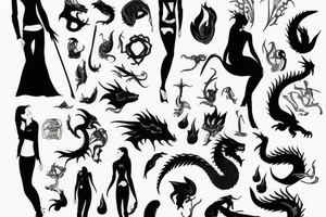 Girl with dragon tattoo idea