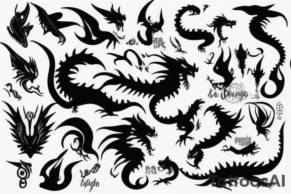 Girl with dragon tattoo idea