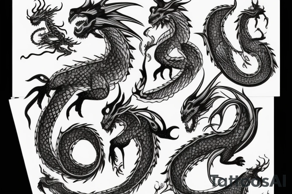 Girl with dragon tattoo idea