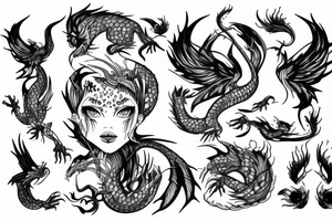 Girl with dragon tattoo idea