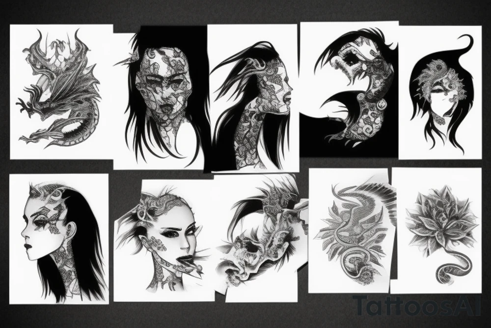 Girl with dragon tattoo idea