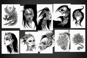 Girl with dragon tattoo idea