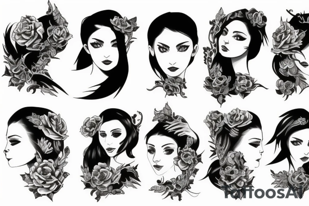 Girl with dragon tattoo idea
