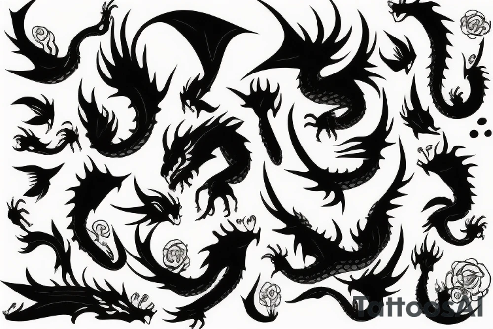 Girl with dragon tattoo idea